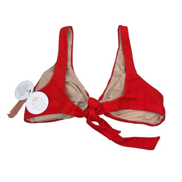 NWT PQ SWIM Calypso Drew Knot Tie Bikini Top Sz 14 - Picture 9 of 9